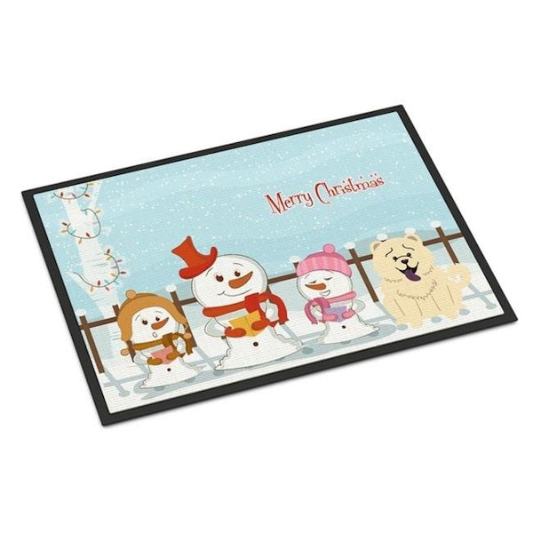 Carolines Treasures Carolines Treasures BB2471JMAT Merry Christmas Carolers Chow Chow White Indoor or Outdoor Mat; 24 x 0.25 x 36 in. BB2471JMAT - main